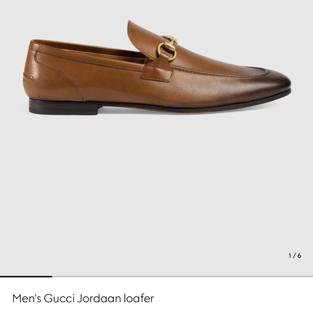 Gucci Tan/Brown Leather Horsebit Loafers